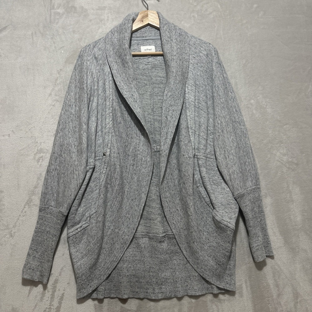 Aritzia Wilfred Diderot Open Front Women's M Gray Cocoon Cardigan‎ Sweater